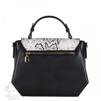 Сумка женская кожаная 56-96493G white-black Vitelli Grassi/30(дефект)