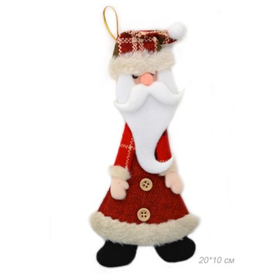 Елочное украшение Дед мороз 20*10 см / Е158 /уп 10/400/ микс