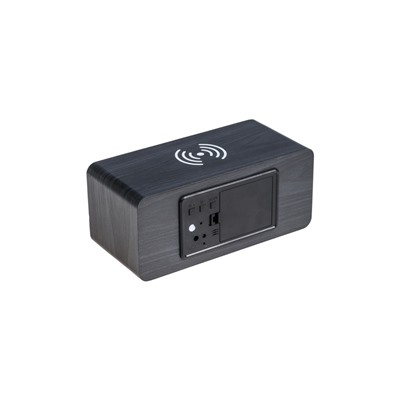 УЦЕНКА Часы - будильник электронные «Цифра-ТЗ» настольные с термометром и беспроводной QI зарядкой 5