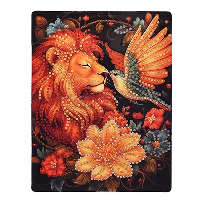 Мозаика алмазная "Царь зверей" 15*20см