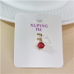 Кулон коллекция "Xuping ML" покрытие позолота, вставка: фианит, цвет: малиновый, арт.101.182