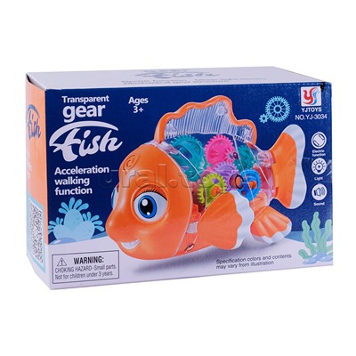 Рыбка (свет, звук) на батарейках, в коробке