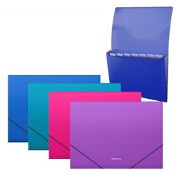 Папка  6 отд. на резинках А4 50418 Diagonal Vivid ассорти 700мкм ErichKrause
