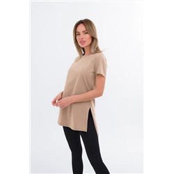 Женская удлиненная футболка с разрезами Happyfox