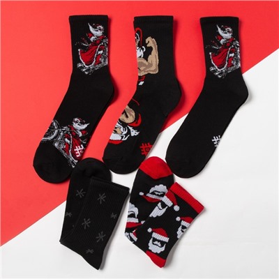 Носки мужские новогодние KAFTAN «Драйва в НГ», набор 5 пар, 41-44 (27-29 см)