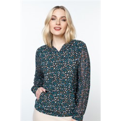 Блузка женская  4090-24/01/Коричневый, синий