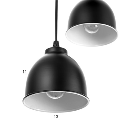 Светильник «Ласер» 3хЕ27 40 Вт черный 30×30×10-110 см