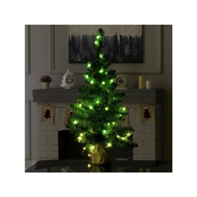 Умная гирлянда «Нить» 5 м роса, IP20, серебристая нить, 50 LED, управление с приложения, свечение RGB, USB