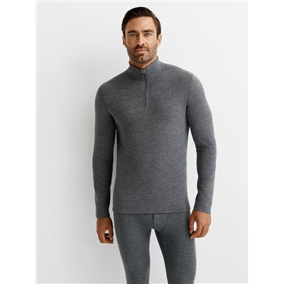 Omsa Лонгслив OmU 1623T 3D Лонгслив стойка молния мужской "Термо"