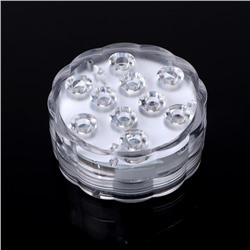 Светильник подводный, 10 LED, 3 Вт, IP68, RGB, от батареек 3хААА (не в компл.)