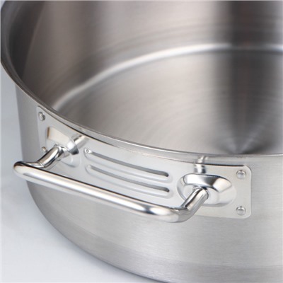 УЦЕНКА Котел 10 л, тройное дно d=320 h=120, ИНДУКЦИЯ, нержавеющая сталь, другая крышка