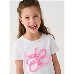 Комплект трикотажный для девочек: фуфайка (футболка), шорты