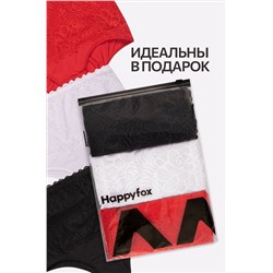 Женские кружевные трусы с высокой посадкой 3шт. Happyfox