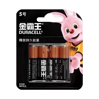 Батарейка алкалиновая Duracell Basic (CH), AA, LR6-4BL, 1.5 В, блистер, 4 шт.