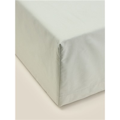 Простыня на резинке 1.5-спальная SL Home, 140×200+30 см, оливковая, перкаль