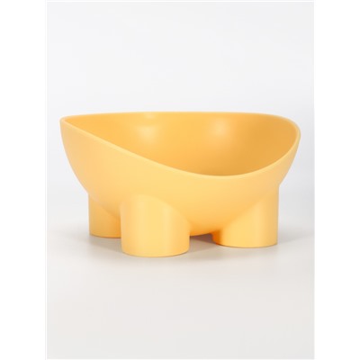 Миска для животных БЕГЕМОТ 0.3 л, Soft-touch, банановый