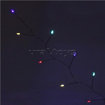 Электрогирлянда Мишура, 3м, 100 ламп, цветная