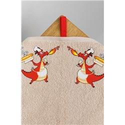 Полотенце махровое Дракончик 022-бежевый