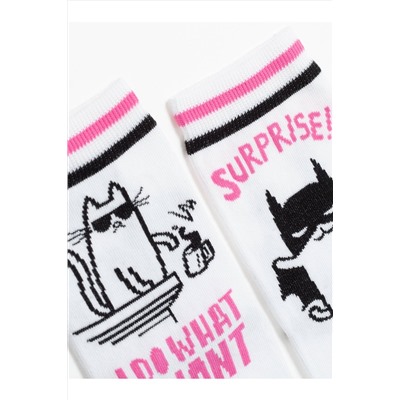 CONTE Хлопковые носки HAPPY c рисунками "cat & surprise" CONTE ELEGANT, 1229802