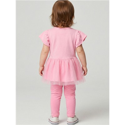 Брюки детские трикотажные для девочек (легинсы), 2 пары в комплекте