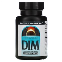 Source Naturals, DIM (дииндолилметан), 100 мг, 60 таблеток