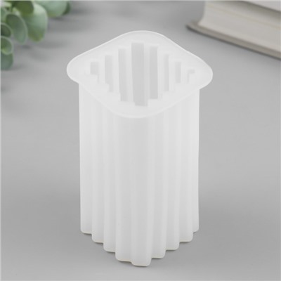 Молд силиконовый «Прямоугольник, Полоски вертикальные» 5.7×5.7×8.7 см