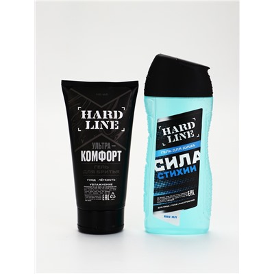 УЦЕНКА HARD LINE, набор "Сила стихии", гель для душа, 250 мл и гель для бритья, 110 мл