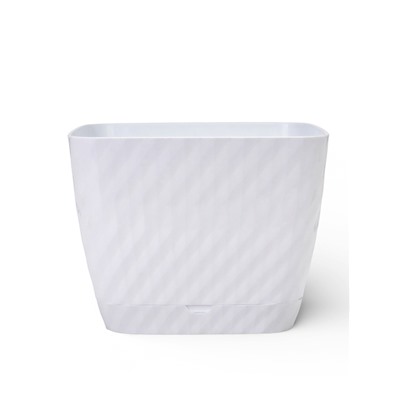 Горшок для цветов с поддоном СибПолимер «Классика», 15 л, пластиковый, белый
