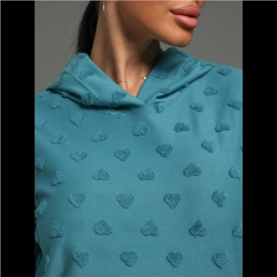 Костюм Суфле (Махра петроль сердечки)