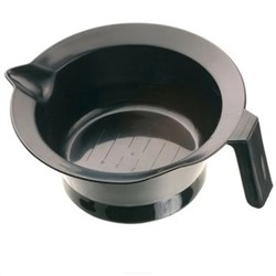 Dewal Чаша для смешивания краски с ручкой и носиком T-1202, пластик, черный, 260 мл 2356