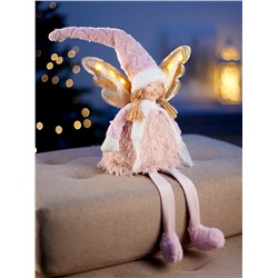 Фигура текстиль «Кукла в розовом» 70 см, 6 LED, от батареек AG10×3, свечение тёплое белое