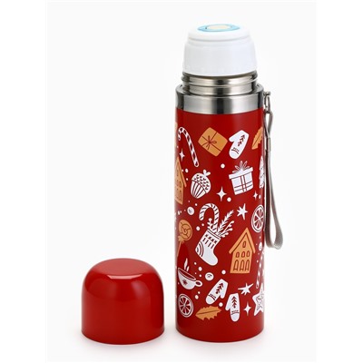 Термос «Рождество», 500 мл, красный