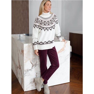 Укороченные эластичные брюки слим из микро вельвета