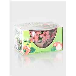 Набор салатников Декостек «Трио. Сакура», 3 шт., 1700/900/300 мл, стекло, прозрачный, розовый