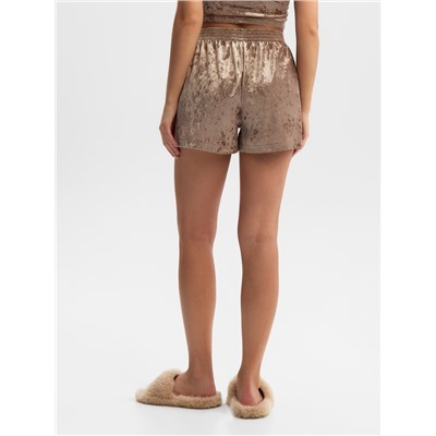 Шорты женские KAFTAN Velvet, размер 44-46, кофейные