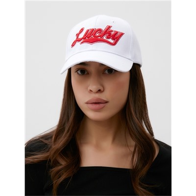 Бейсболка женская MIST Lucky, белая, размер 56-58