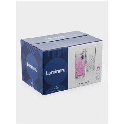 Стаканы Luminarc «Зальцбург», 380 мл, набор 6 шт., стекло, прозрачные