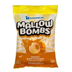 Зефир с начинкой со вкусом манго Mallow Bombs Markenburg, Филиппины, 100 г. Срок до 15.04.2026.Распродажа