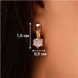 Серьги ювелирная бижутерия коллекция "Дубай", покрытие позолота, вставка: фианиты, цвет: прозрачный, арт.213.616