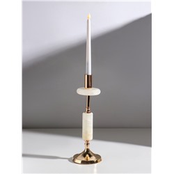 Подсвечник на 1 свечу «Рим», под золото, 10.5×10.5×31 см