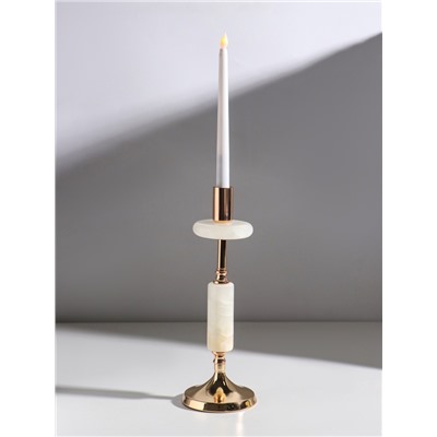 Подсвечник на 1 свечу «Рим», под золото, 10.5×10.5×31 см