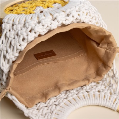 Сумка женская SL Home, ручное плетение, хлопок, кольцо 14.5 см, 30×45 см