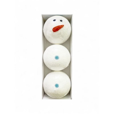 Бомбочки для ванны «Снеговичок», набор 3 шт. по 60 г