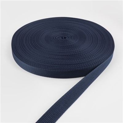 Стропа ременная, 20 мм, 50±1 м, плотность 8.2 г/м, тёмно-синяя №30