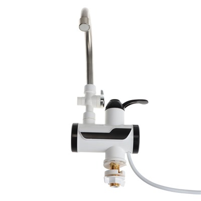 Кран-водонагреватель Luazon LHT-03, проточный, с душевой лейкой, 3 кВт, 220 В, белый