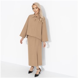 Комплект с юбкой и брошкой, Легкость эмоций (2 в 1, утренний кофе)