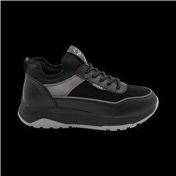 Кроссовки из натуральной кожи MS-S242 черные