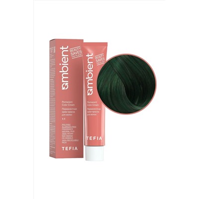 TEFIA Ambient Перманентная крем-краска для волос / Зеленый корректор, 60 мл KRISTALLER, 1130602