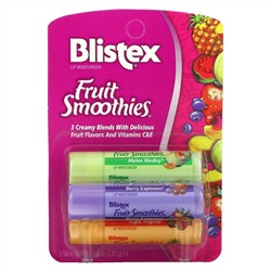 Blistex, Fruit Smoothies, увлажняющий бальзам для губ, 3 стика по 2,83 г (0,10 унции) каждый