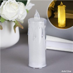 Свеча светодиодная 12х4 см / VFR-113 /уп 12/480/ прозрачная